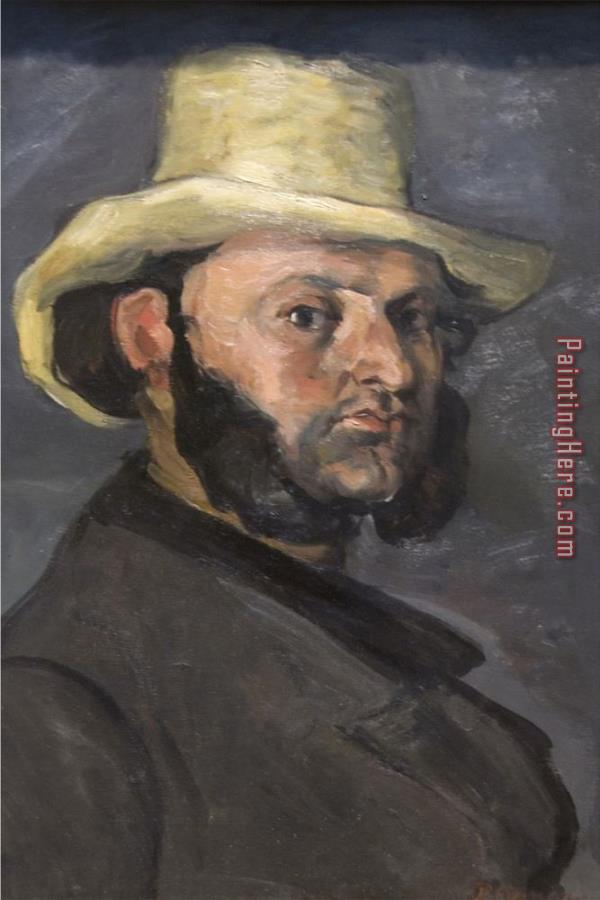 Paul Cezanne Gustav Boyer in Straw Hat